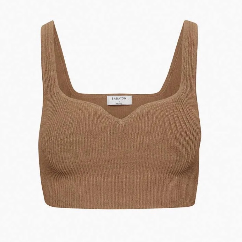 Aritzia Babaton Sculpt Knit Notch Tank